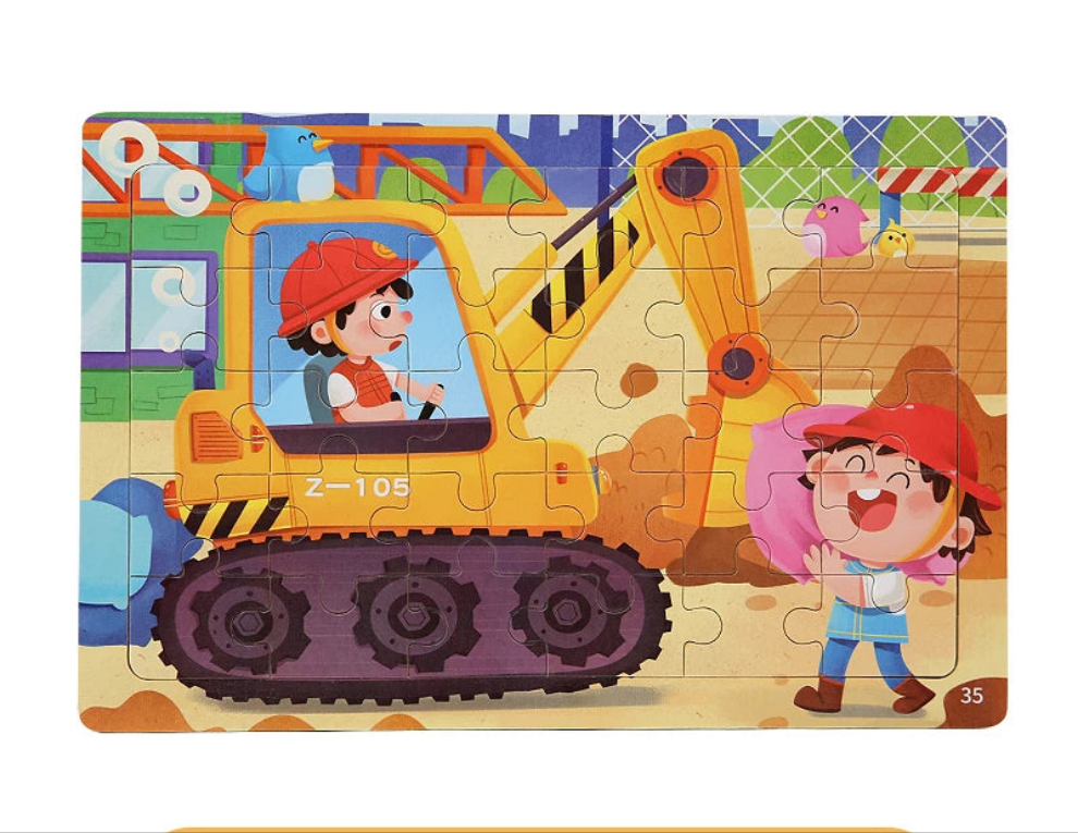 Puzzle en bois 30 pcs – Dinosaures, Sirène ou Camion de pompiers : explore, découvre, grandis ! “Stimule la concentration, la mémoire visuelle et la motricité fine – Jouet éducatif, sain et adorable."