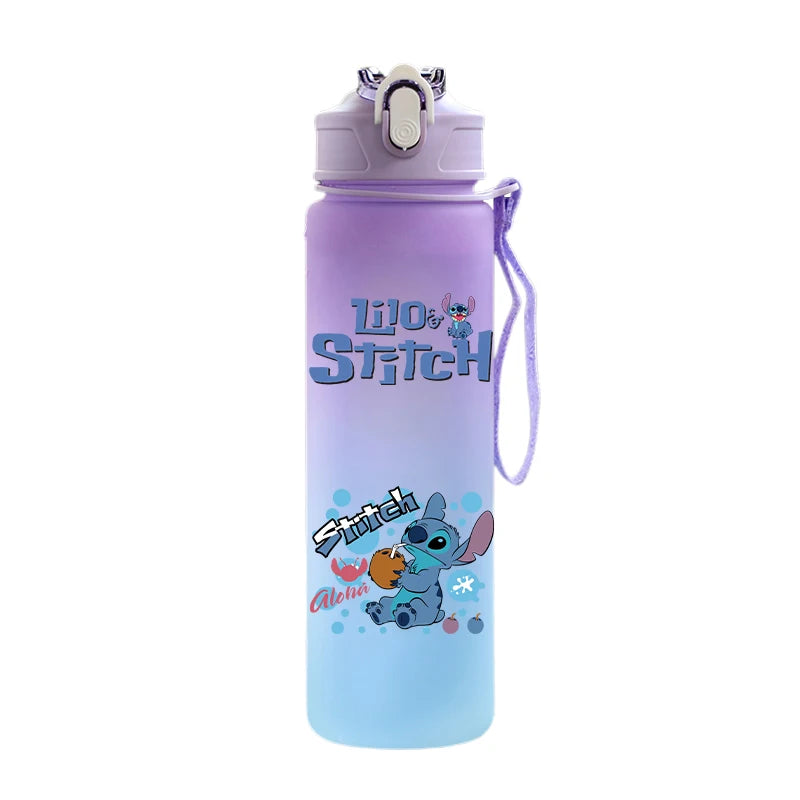 Bouteille d'eau Disney Lilo et Stitch, grande capacité, 750 ml, portable, idéale pour les sports de plein air, idée cadeau pour enfants