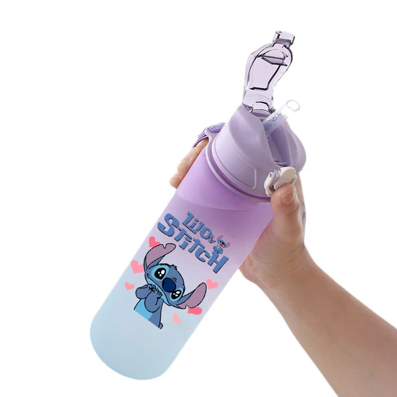 Bouteille d'eau Disney Lilo et Stitch, grande capacité, 750 ml, portable, idéale pour les sports de plein air, idée cadeau pour enfants