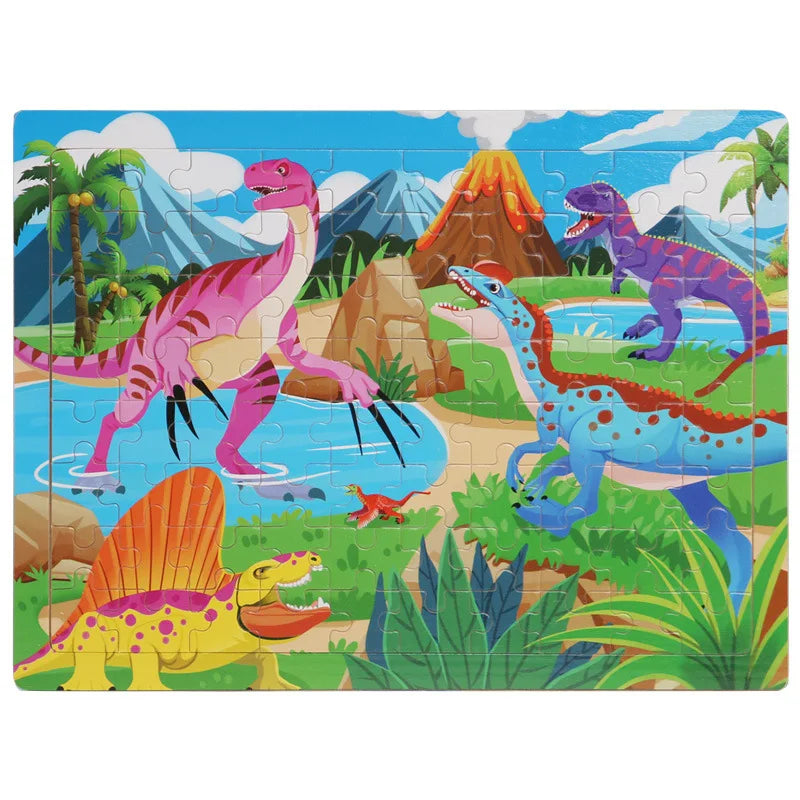 Puzzle en bois 80 pièces – éducatif & coloré – Contes & Animaux