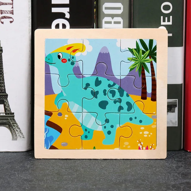 👉 Puzzle Éducatif en Bois pour Enfants (Animaux & Véhicules) Jouet Montessori 3D dès 3 ans