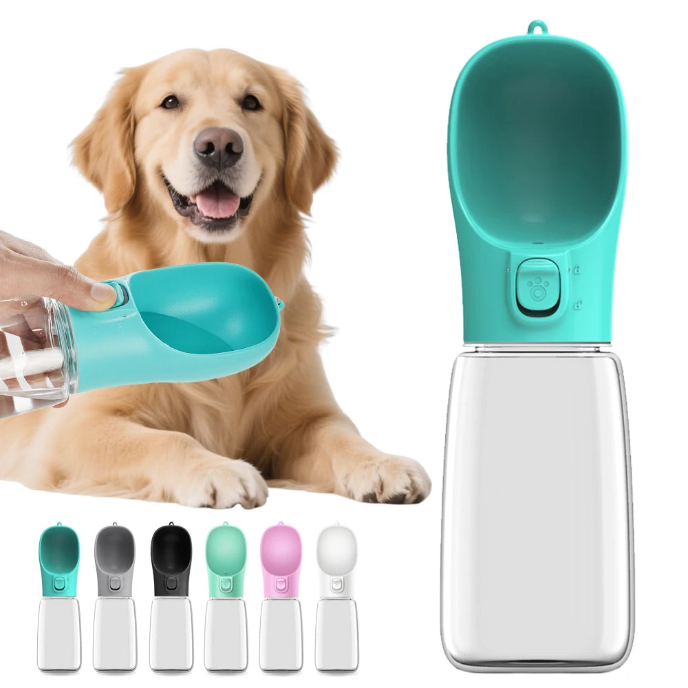 Gourde Distributeur d'eau, anti-fuite, pour les voyages et les promenades menades, pour animaux de compagnie