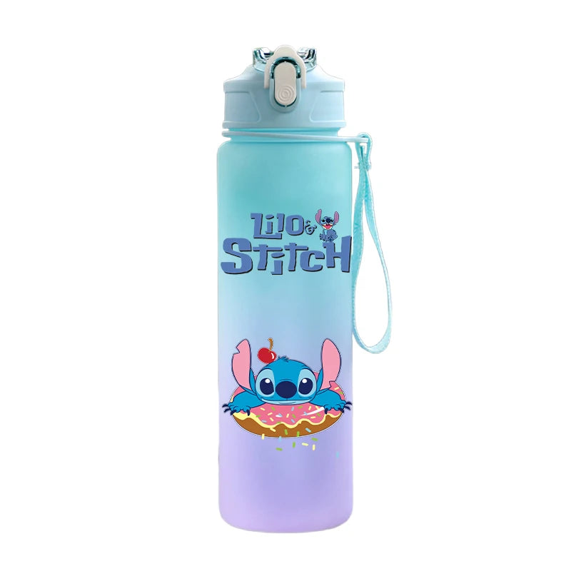 Bouteille d'eau Disney Lilo et Stitch, grande capacité, 750 ml, portable, idéale pour les sports de plein air, idée cadeau pour enfants