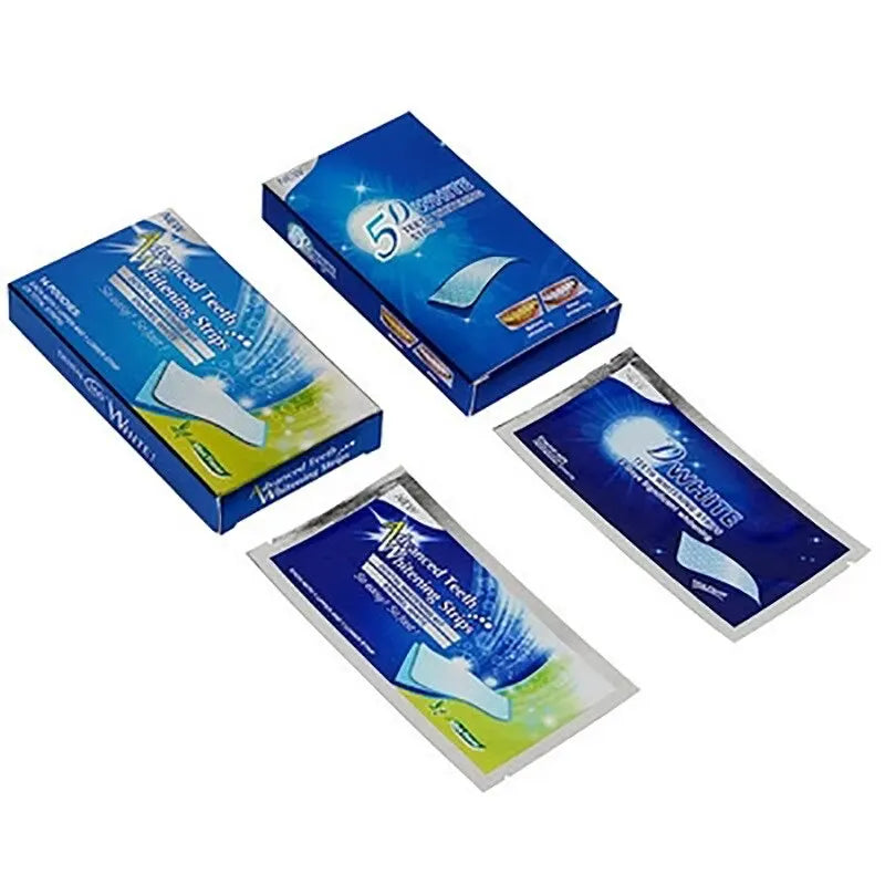 🦷✨ Bandes Blanchissantes 5D – Résultat en 7 Jours | Kit 14 Pièces