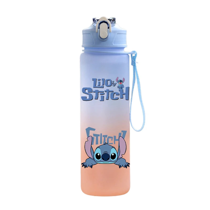 Bouteille d'eau Disney Lilo et Stitch, grande capacité, 750 ml, portable, idéale pour les sports de plein air, idée cadeau pour enfants