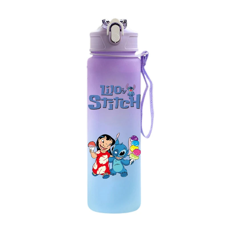 Bouteille d'eau Disney Lilo et Stitch, grande capacité, 750 ml, portable, idéale pour les sports de plein air, idée cadeau pour enfants