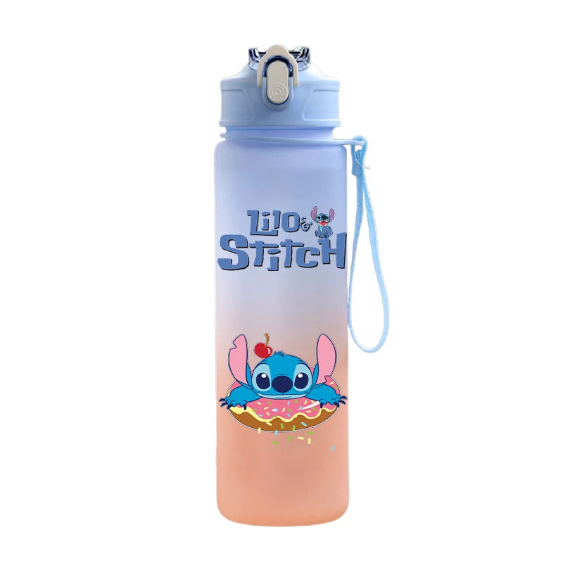 Bouteille d'eau Disney Lilo et Stitch, grande capacité, 750 ml, portable, idéale pour les sports de plein air, idée cadeau pour enfants