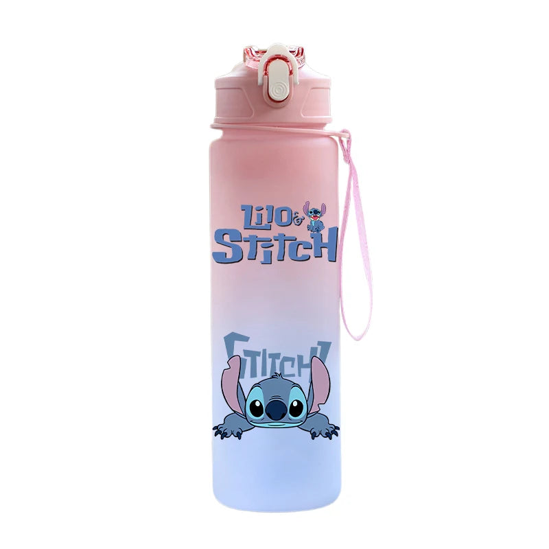 Bouteille d'eau Disney Lilo et Stitch, grande capacité, 750 ml, portable, idéale pour les sports de plein air, idée cadeau pour enfants