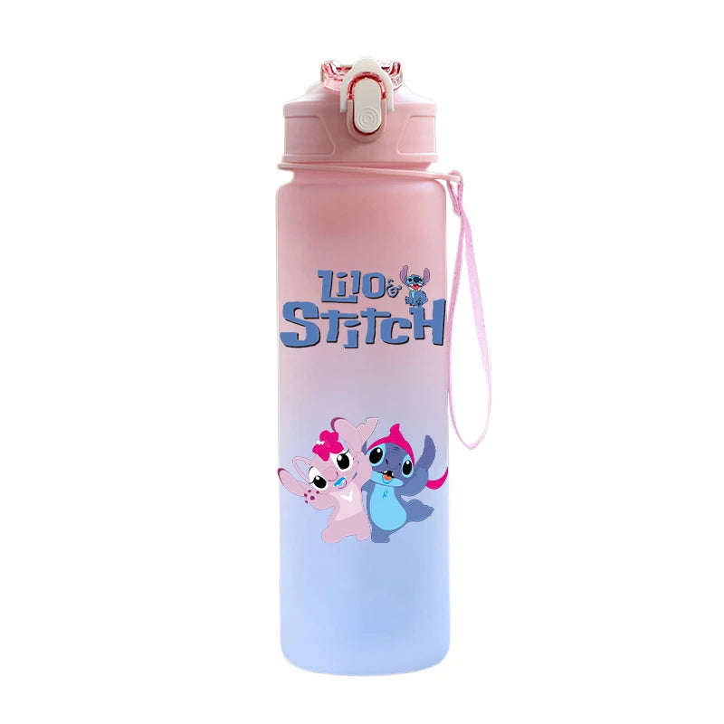 Bouteille d'eau Disney Lilo et Stitch, grande capacité, 750 ml, portable, idéale pour les sports de plein air, idée cadeau pour enfants