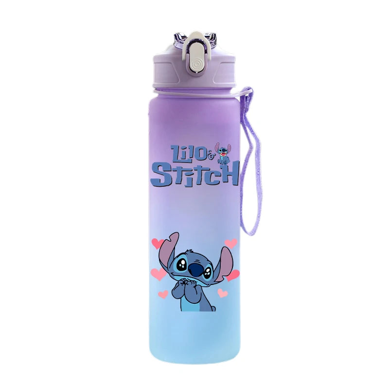 Bouteille d'eau Disney Lilo et Stitch, grande capacité, 750 ml, portable, idéale pour les sports de plein air, idée cadeau pour enfants