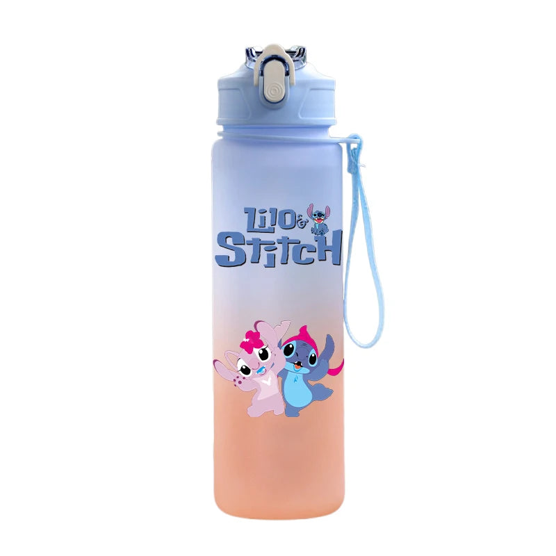 Bouteille d'eau Disney Lilo et Stitch, grande capacité, 750 ml, portable, idéale pour les sports de plein air, idée cadeau pour enfants