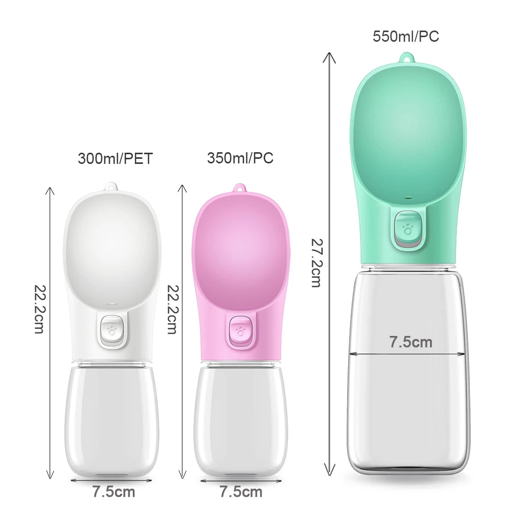 Gourde Distributeur d'eau, anti-fuite, pour les voyages et les promenades menades, pour animaux de compagnie