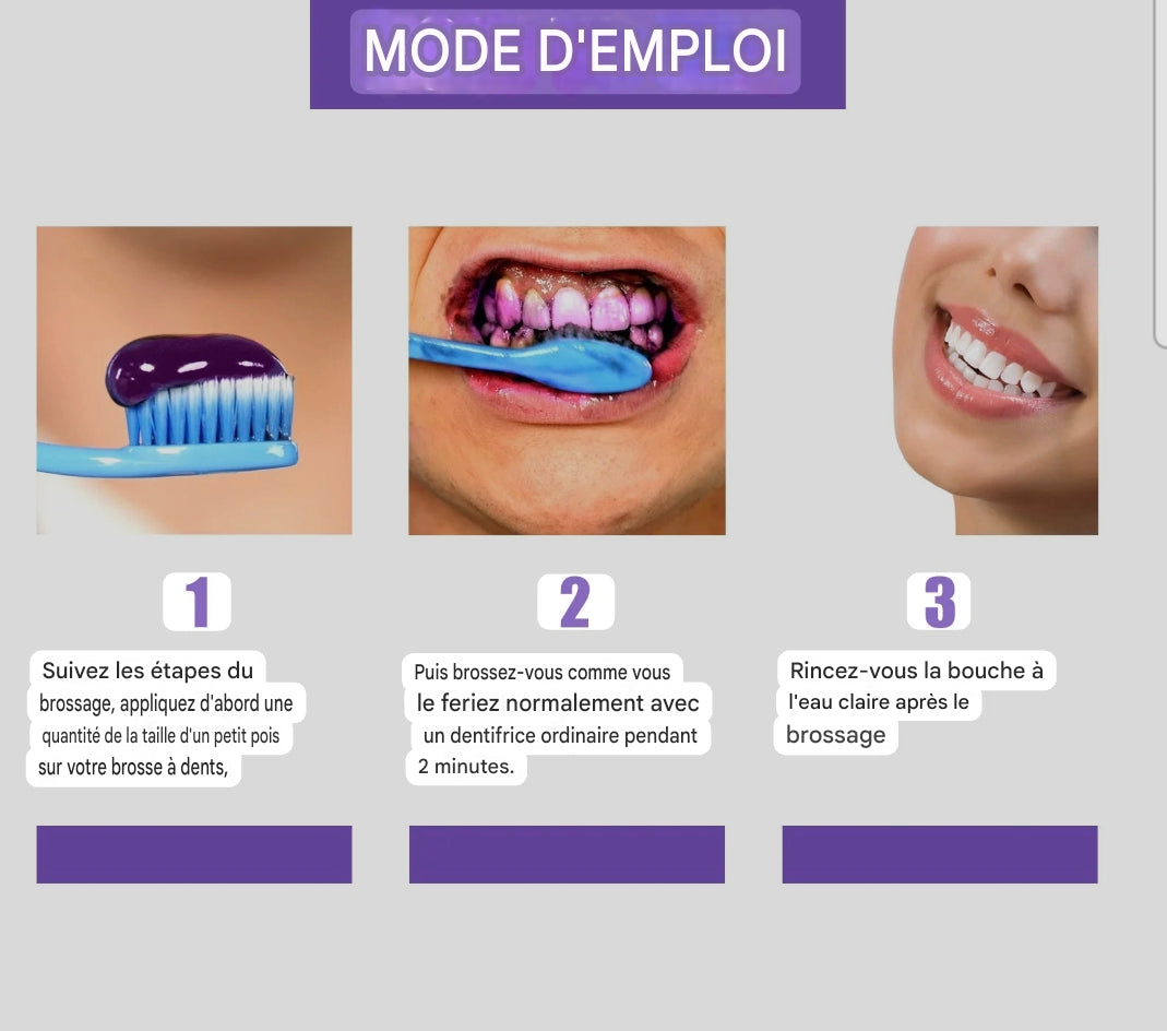 💜 Correcteur blanchissant anti-teint Jaune – Éclat Instantané des Dents 30ml
