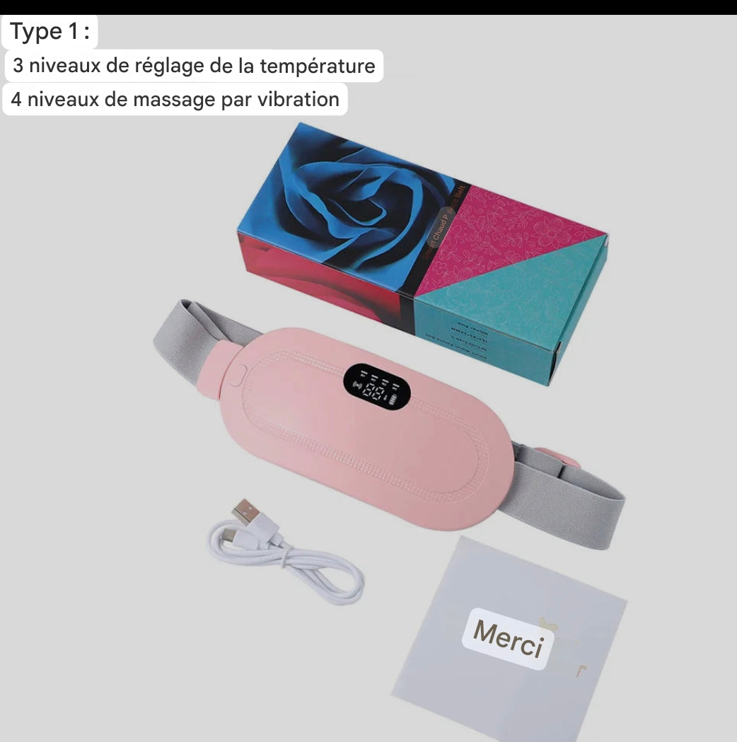 Ceinture Chauffante Menstruelle – Massage Vibrations & Chaleur