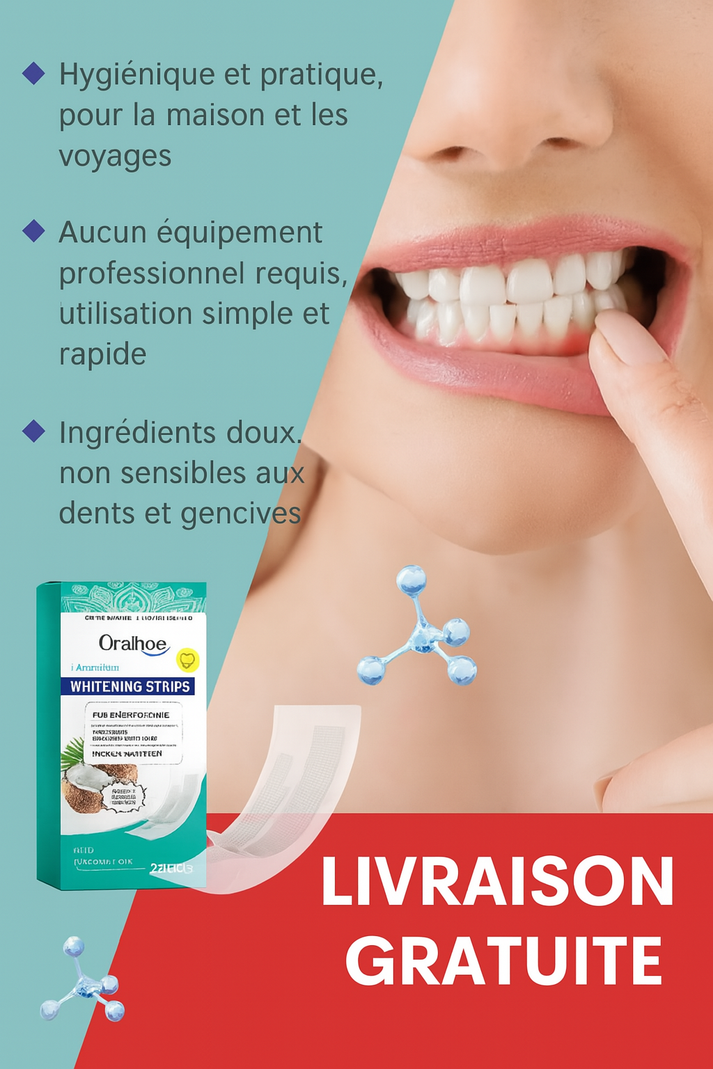 🦷 Bandelettes blanchissantes pour des dents blanches