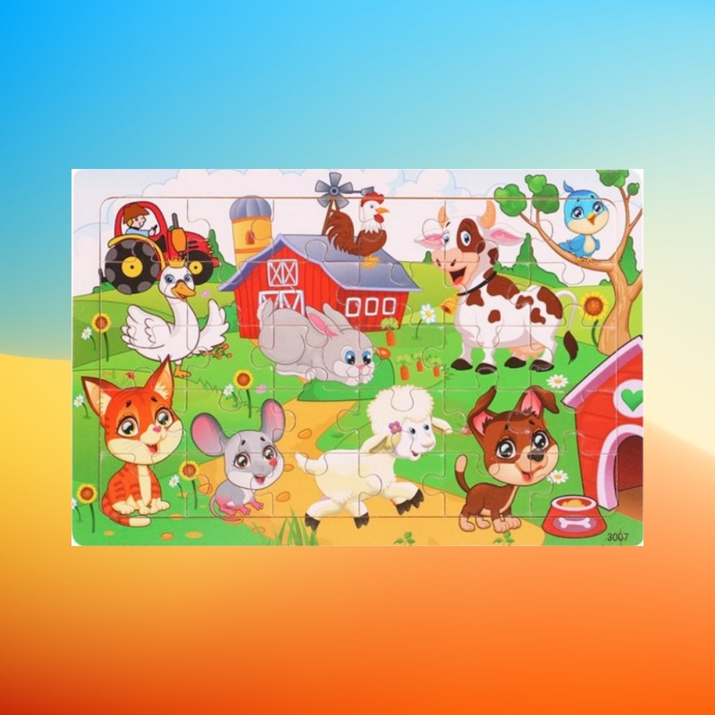 Puzzles Colorés 30 Pièces – Jeu Éducatif