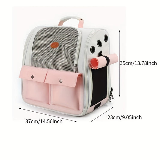 🎒 Sac à Dos de Transport Respirant pour Chats & Petits Chiens – Élégant, Spacieux et Confortable