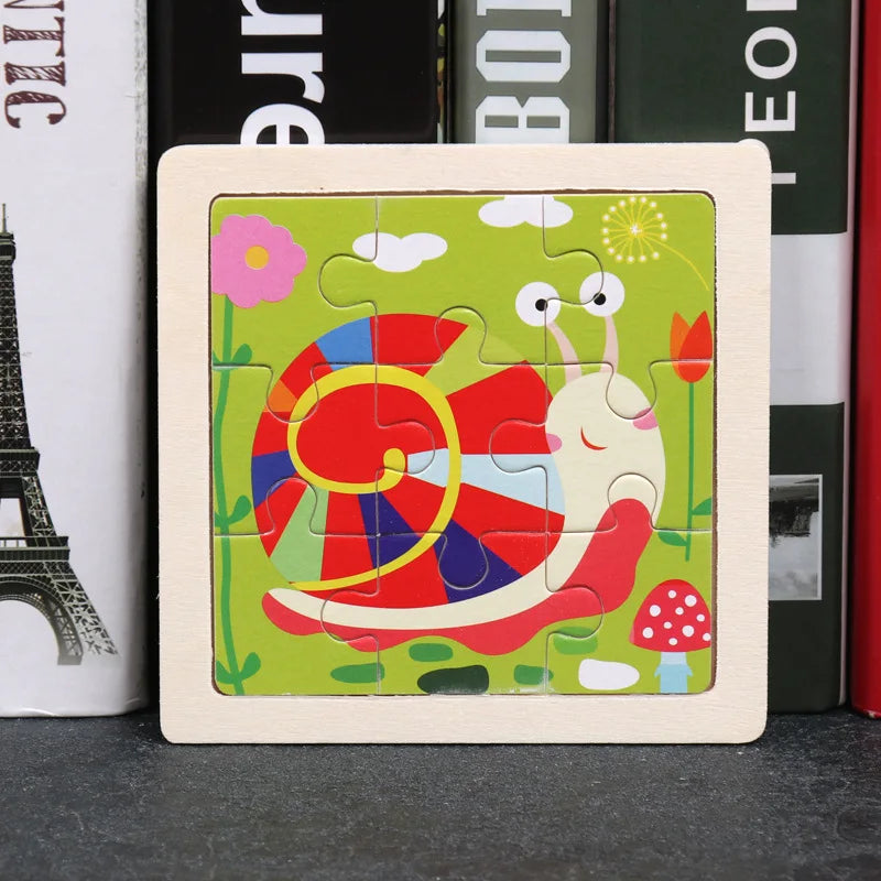 👉 Puzzle Éducatif en Bois pour Enfants (Animaux & Véhicules)  Jouet Montessori 3D dès 3 ans