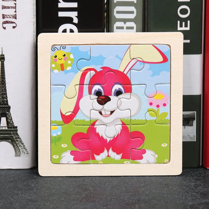 👉 Puzzle Éducatif en Bois pour Enfants (Animaux & Véhicules)  Jouet Montessori 3D dès 3 ans
