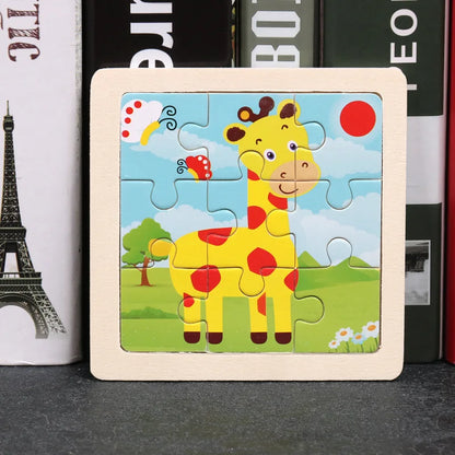 👉 Puzzle Éducatif en Bois pour Enfants (Animaux & Véhicules)  Jouet Montessori 3D dès 3 ans