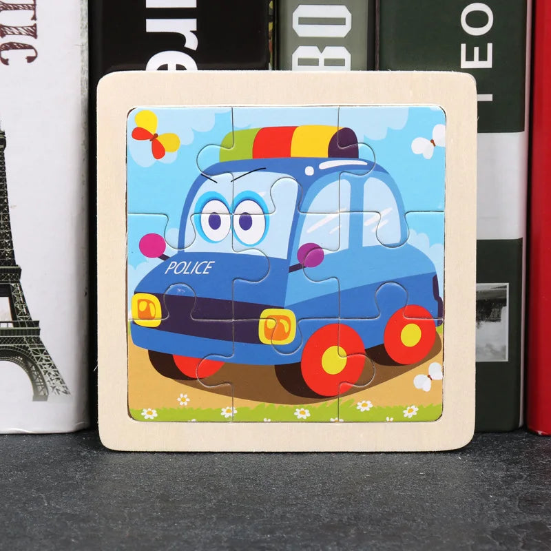 👉 Puzzle Éducatif en Bois pour Enfants (Animaux & Véhicules)  Jouet Montessori 3D dès 3 ans