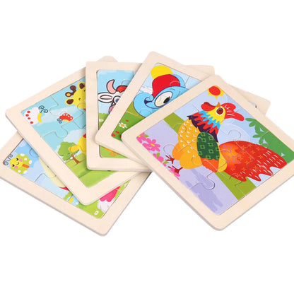 👉 Puzzle Éducatif en Bois pour Enfants (Animaux & Véhicules)  Jouet Montessori 3D dès 3 ans