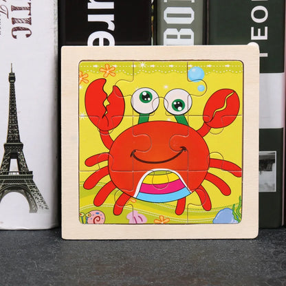 👉 Puzzle Éducatif en Bois pour Enfants (Animaux & Véhicules)  Jouet Montessori 3D dès 3 ans