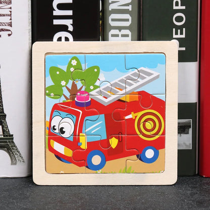 👉 Puzzle Éducatif en Bois pour Enfants (Animaux & Véhicules)  Jouet Montessori 3D dès 3 ans