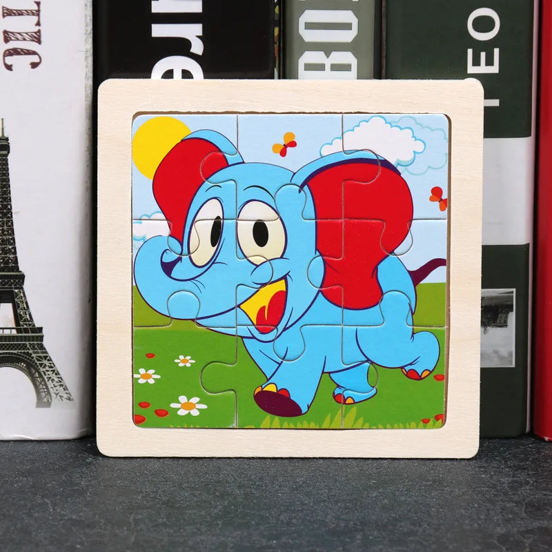 👉 Puzzle Éducatif en Bois pour Enfants (Animaux & Véhicules)  Jouet Montessori 3D dès 3 ans