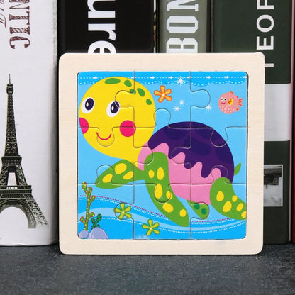 👉 Puzzle Éducatif en Bois pour Enfants (Animaux & Véhicules)  Jouet Montessori 3D dès 3 ans