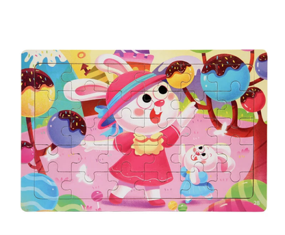 Puzzle en bois 30 pcs – Dinosaures, Sirène ou Camion de pompiers : explore, découvre, grandis ! “Stimule la concentration, la mémoire visuelle et la motricité fine – Jouet éducatif, sain et adorable."