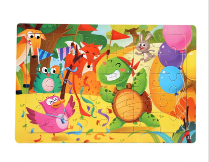 Puzzle en bois 30 pcs – Dinosaures, Sirène ou Camion de pompiers : explore, découvre, grandis ! “Stimule la concentration, la mémoire visuelle et la motricité fine – Jouet éducatif, sain et adorable."