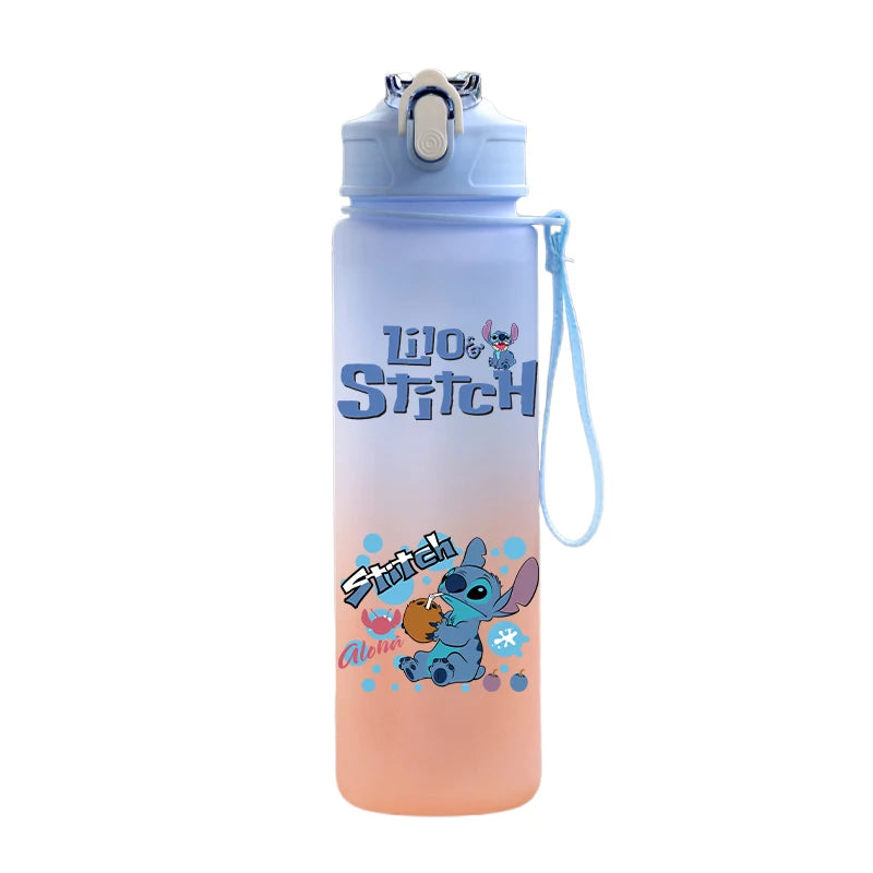Bouteille d'eau Disney Lilo et Stitch, grande capacité, 750 ml, portable, idéale pour les sports de plein air, idée cadeau pour enfants