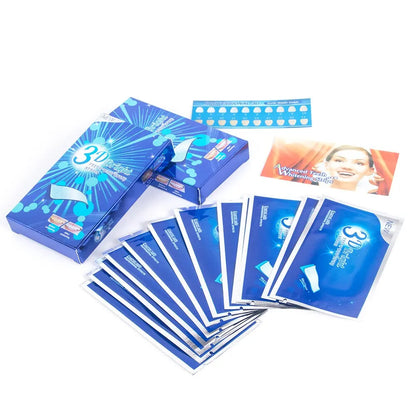 🦷✨ Bandes Blanchissantes 5D – Résultat en 7 Jours | Kit 14 Pièces