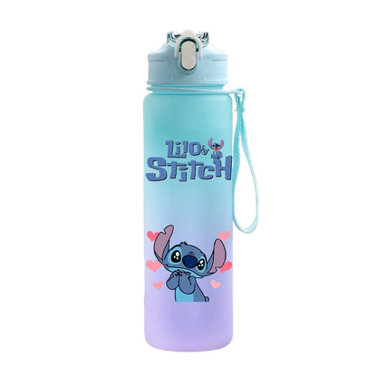 Bouteille d'eau Disney Lilo et Stitch, grande capacité, 750 ml, portable, idéale pour les sports de plein air, idée cadeau pour enfants