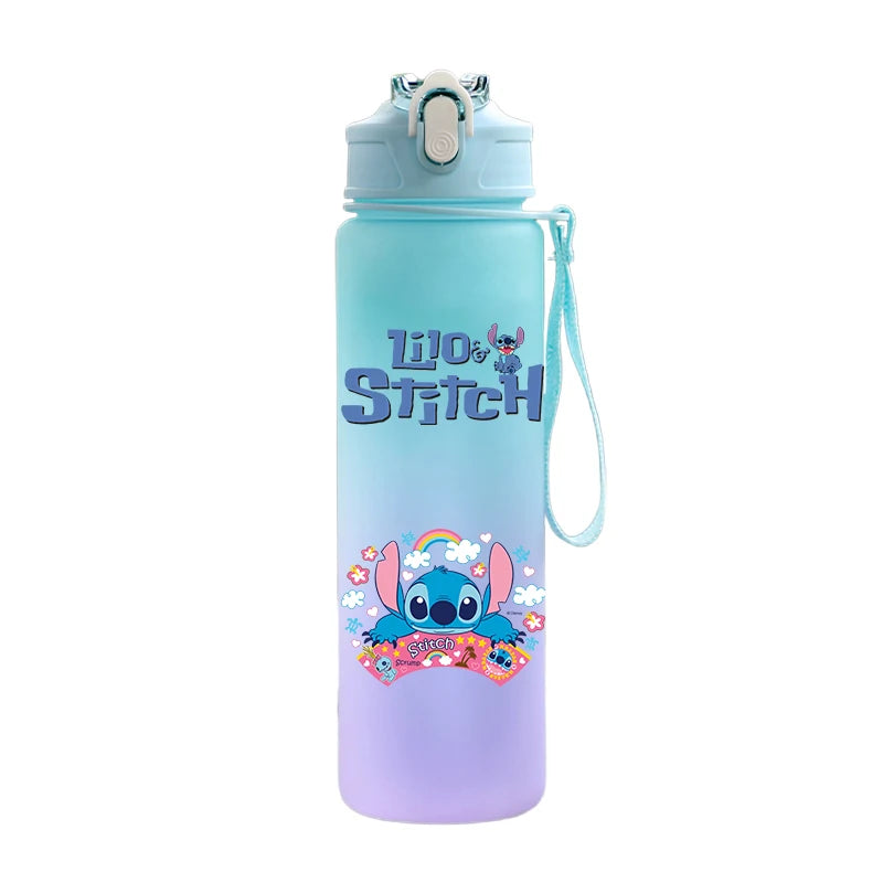 Bouteille d'eau Disney Lilo et Stitch, grande capacité, 750 ml, portable, idéale pour les sports de plein air, idée cadeau pour enfants