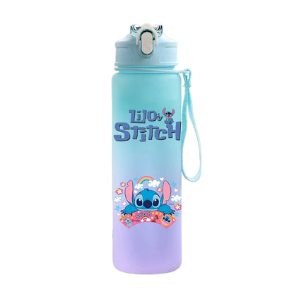 Bouteille d'eau Disney Lilo et Stitch, grande capacité, 750 ml, portable, idéale pour les sports de plein air, idée cadeau pour enfants