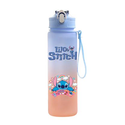 Bouteille d'eau Disney Lilo et Stitch, grande capacité, 750 ml, portable, idéale pour les sports de plein air, idée cadeau pour enfants