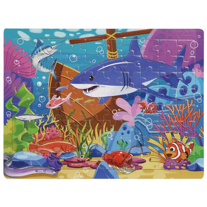 Puzzle en bois 80 pièces – éducatif & coloré – Contes & Animaux