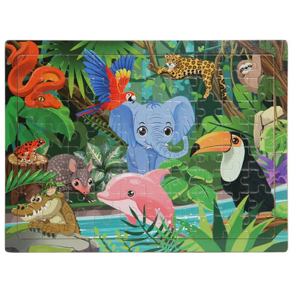 Puzzle en bois 80 pièces – éducatif & coloré – Contes & Animaux