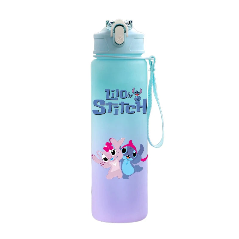 Bouteille d'eau Disney Lilo et Stitch, grande capacité, 750 ml, portable, idéale pour les sports de plein air, idée cadeau pour enfants