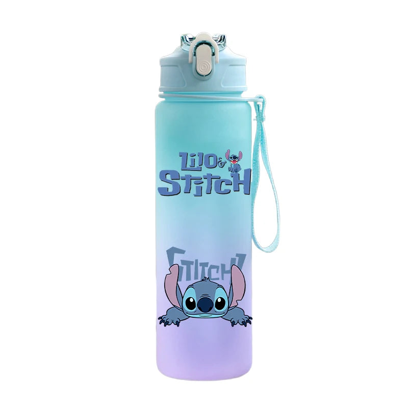 Bouteille d'eau Disney Lilo et Stitch, grande capacité, 750 ml, portable, idéale pour les sports de plein air, idée cadeau pour enfants