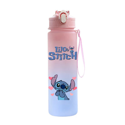 Bouteille d'eau Disney Lilo et Stitch, grande capacité, 750 ml, portable, idéale pour les sports de plein air, idée cadeau pour enfants