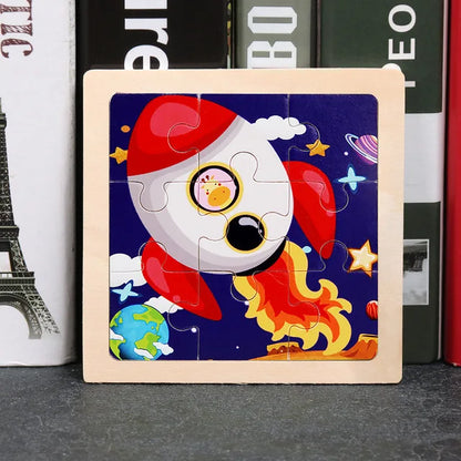 👉 Puzzle Éducatif en Bois pour Enfants (Animaux & Véhicules)  Jouet Montessori 3D dès 3 ans