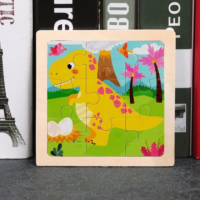 👉 Puzzle Éducatif en Bois pour Enfants (Animaux & Véhicules)  Jouet Montessori 3D dès 3 ans
