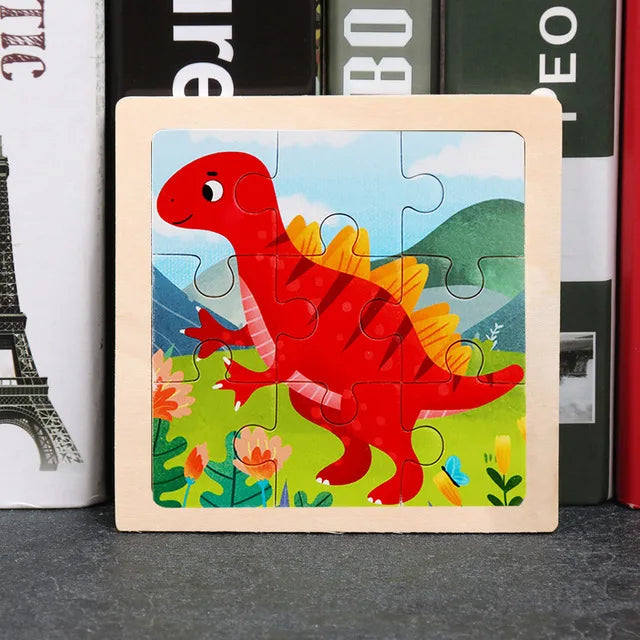 👉 Puzzle Éducatif en Bois pour Enfants (Animaux & Véhicules)  Jouet Montessori 3D dès 3 ans
