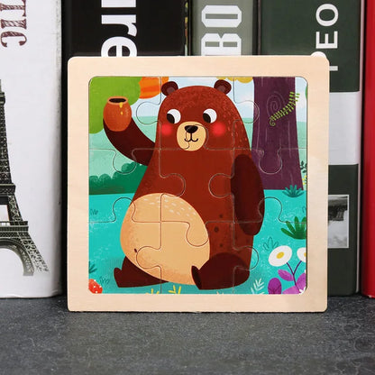 👉 Puzzle Éducatif en Bois pour Enfants (Animaux & Véhicules)  Jouet Montessori 3D dès 3 ans
