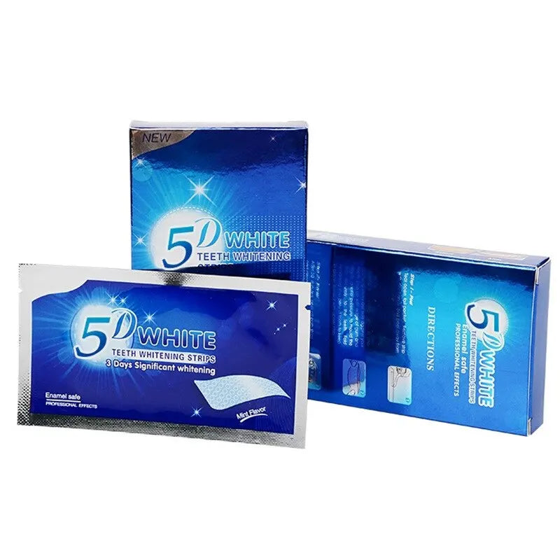🦷✨ Bandes Blanchissantes 5D – Résultat en 7 Jours | Kit 14 Pièces