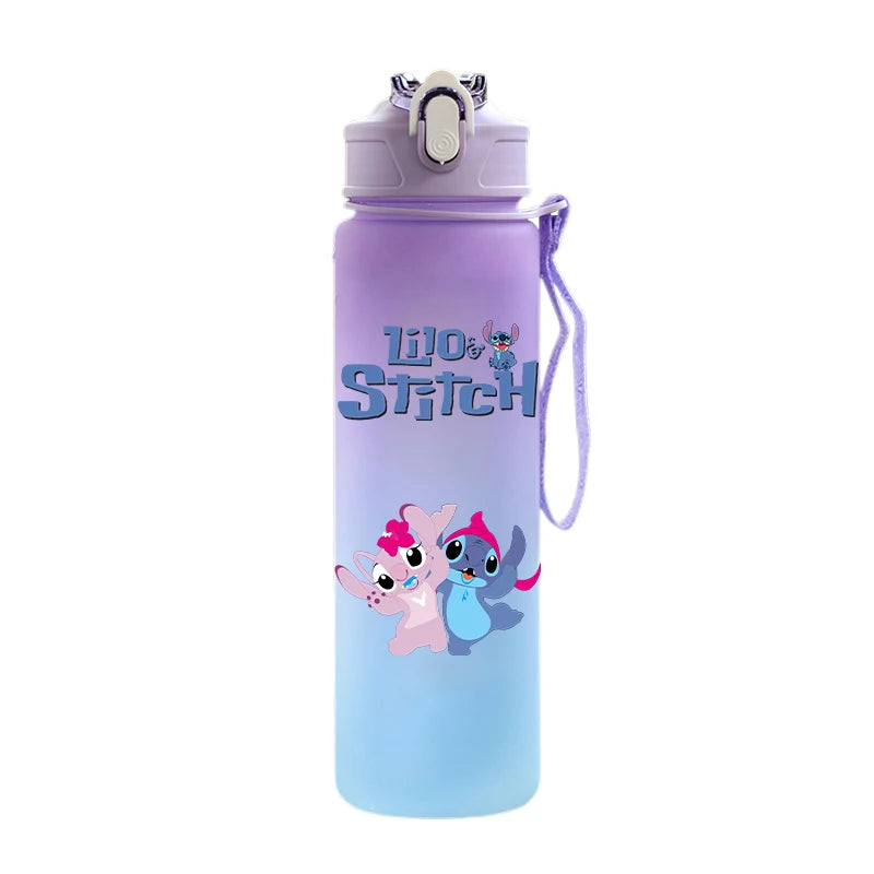 Bouteille d'eau Disney Lilo et Stitch, grande capacité, 750 ml, portable, idéale pour les sports de plein air, idée cadeau pour enfants