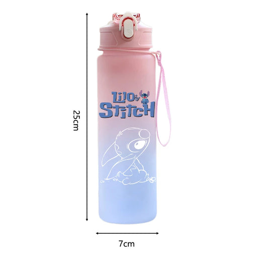 Bouteille d'eau Disney Lilo et Stitch, grande capacité, 750 ml, portable, idéale pour les sports de plein air, idée cadeau pour enfants